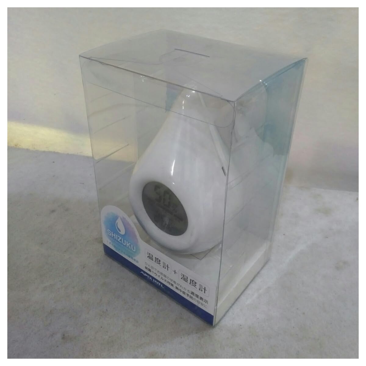 Amazon.co.jp: APIX アピックス SHIZUKU デジタル温湿度計 AHM-140WH